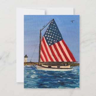 Carte Postale voilier américain