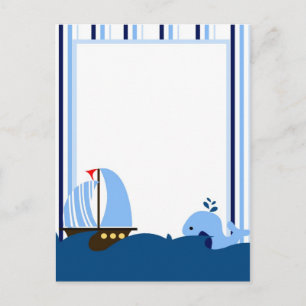 Carte postale Voilier & Baleine