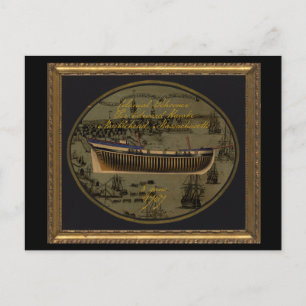 Carte Postale Voilier colonial américain Sir Edward Hawke