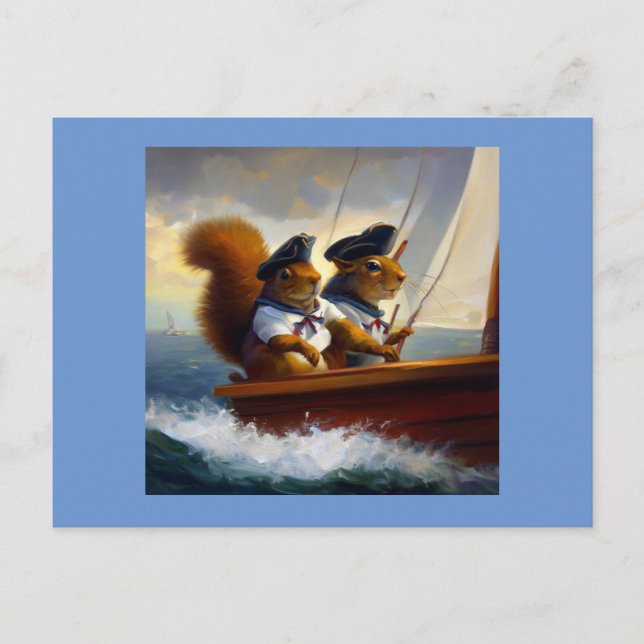 Carte Postale Voilier écureuil (Devant)