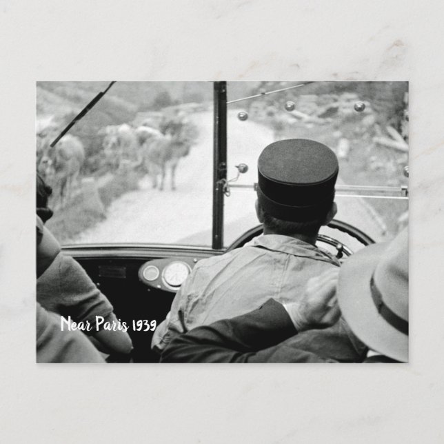 Carte Postale Voir à travers la fenêtre des bus français 1939 Fr (Devant)