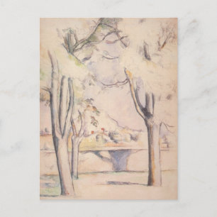 Carte Postale Voir à travers les arbres par Paul Cezanne, Art Vi