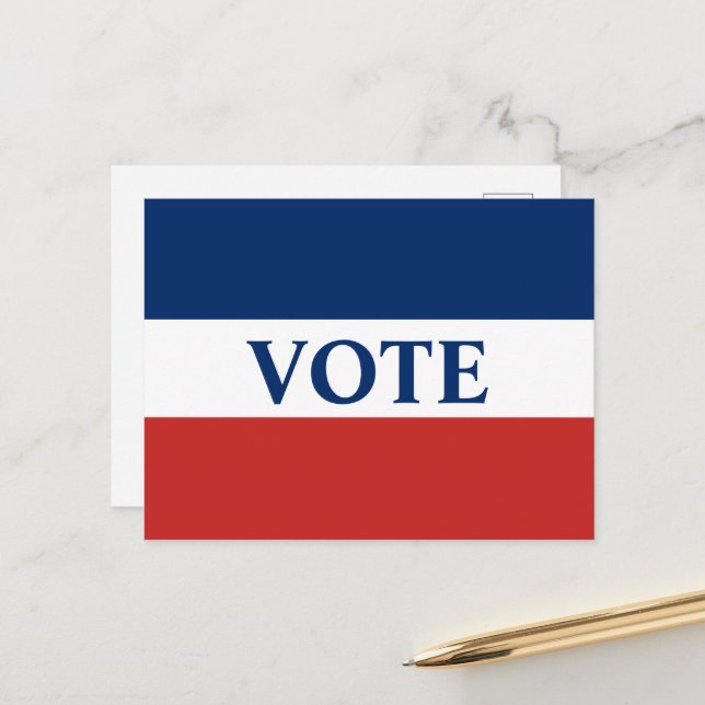 Carte Postale VOIR Blancs rouges et Bleus (Devant/Arrière en situation)