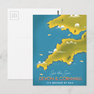 Carte Postale Voir le Soleil - Devon & Cornwall affiche de voyag