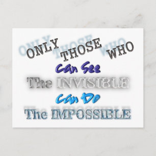 Carte Postale Voir l'invisible Faire l'impossible