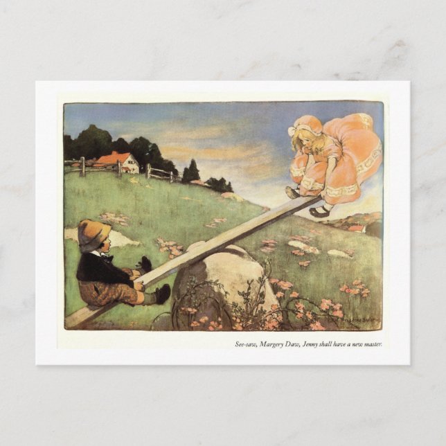 Carte Postale Voir Saw, Margery Daw Nursery Rhyme (Devant)