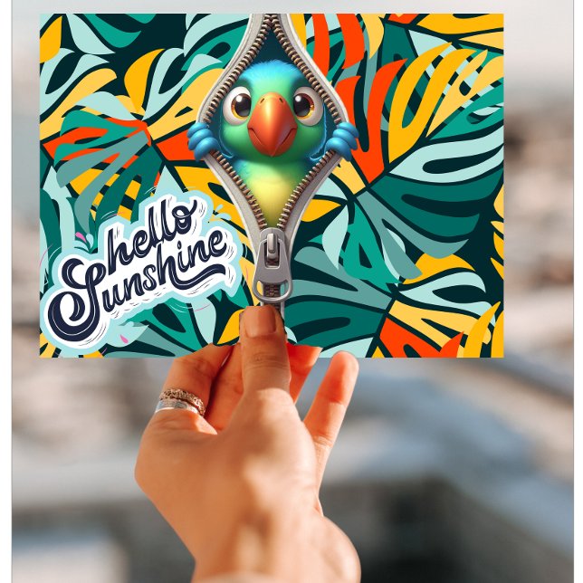 Carte Postale Voir Un Boo Birdie Bonjour Sunshine (Créateur téléchargé)