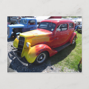 Carte Postale Voiture à flamme vintage