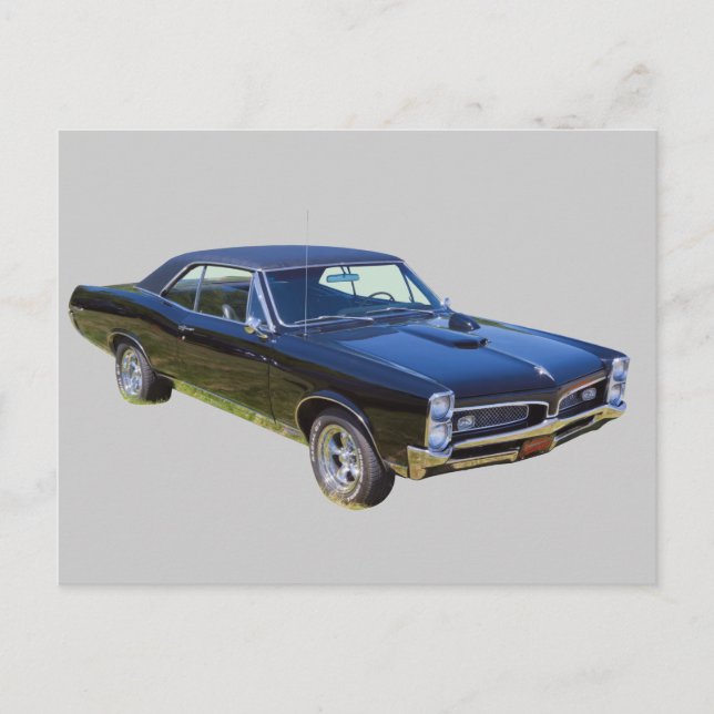 Carte Postale Voiture à muscles Pontiac GTO 1967 (Devant)