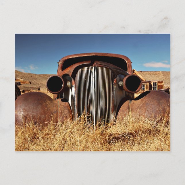 Carte Postale Voiture abandonnée (Devant)