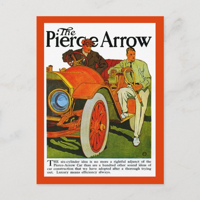 Carte Postale Voiture américaine classique vintage Pierce Arrow  (Devant)