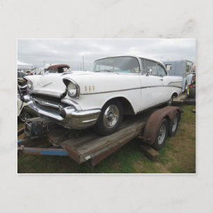 Carte Postale Voiture blanche antique
