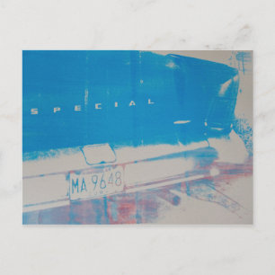 Carte Postale Voiture bleue