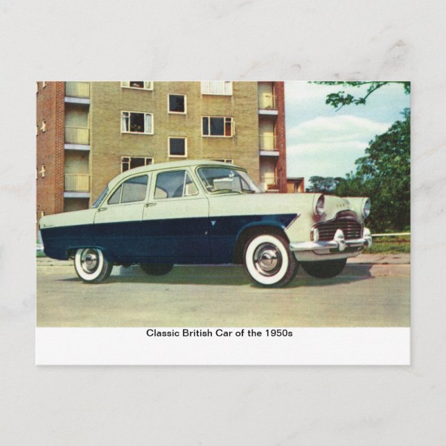 Carte Postale Voiture britannique classique des années 1950, (Devant)