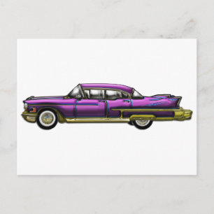 Carte Postale Voiture classique avec des Finns