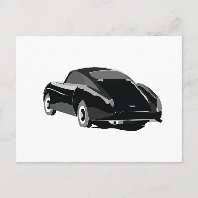 Carte Postale Voiture classique Black Grey (Devant)