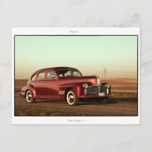 Carte Postale Voiture Classique : Pontiac Streamli