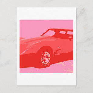 Carte Postale Voiture Classique Rouge 1979