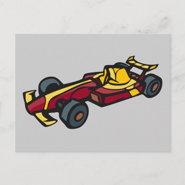 Carte Postale Voiture de course (Devant)