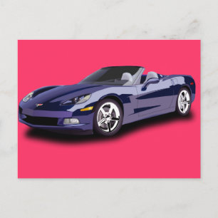 Carte Postale Voiture de course à chaud