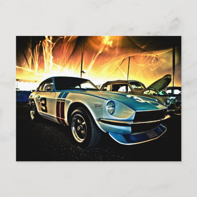 Carte Postale Voiture de course de Datsun Z (Devant)