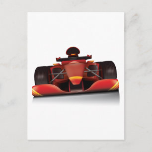 Carte Postale Voiture de course rouge