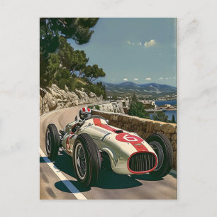 Carte Postale Voiture de course vintage à Majorque