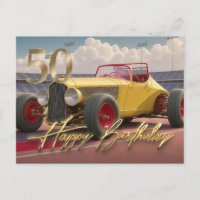Voiture de course Vintage Joyeux 50ème