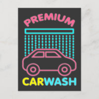 Voiture de lavage de voiture de qualité néon retro