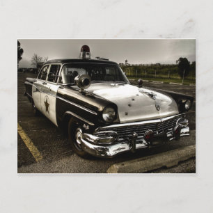 Carte Postale Voiture de police vintage