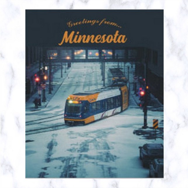 Carte Postale Voiture de rue à St Paul Minnesota (Créateur téléchargé)