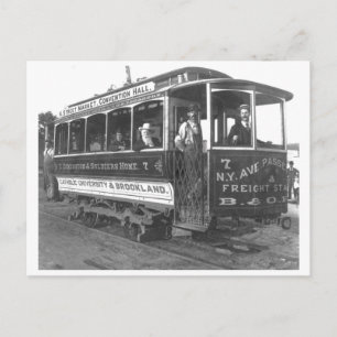 Carte Postale Voiture de rue Washington D.C. Vintage 1890
