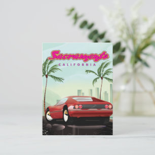 Carte Postale voiture de sport Sacramento Californie