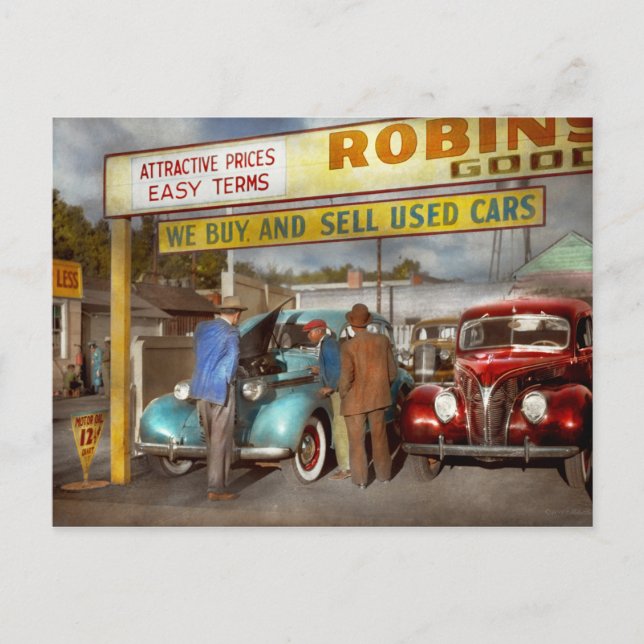 Carte Postale Voiture - d'occasion - Le terrain de vente 1939 (Devant)