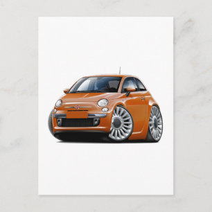Carte Postale Voiture en cuivre Fiat 500