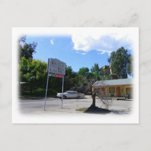Carte postale Voiture et Motel cool !