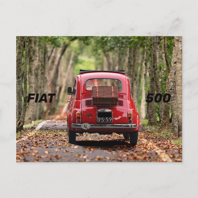 Carte Postale Voiture Fiat 500 (Devant)
