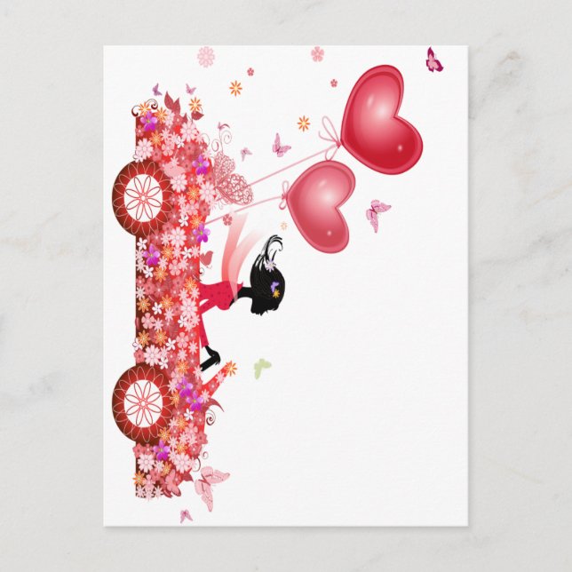 Carte Postale Voiture Fleurie (Devant)