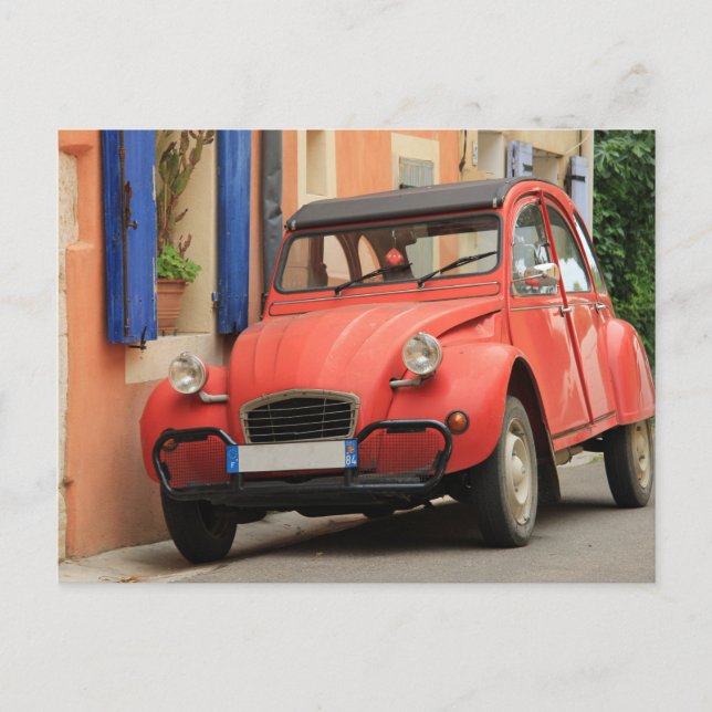 Carte Postale Voiture française classique dans une rue de Proven (Devant)