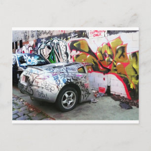 Carte Postale Voiture Graffiti