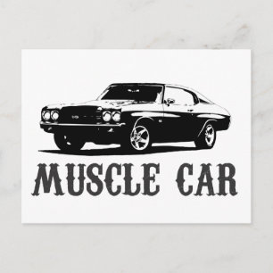 Carte Postale Voiture musculaire vintage