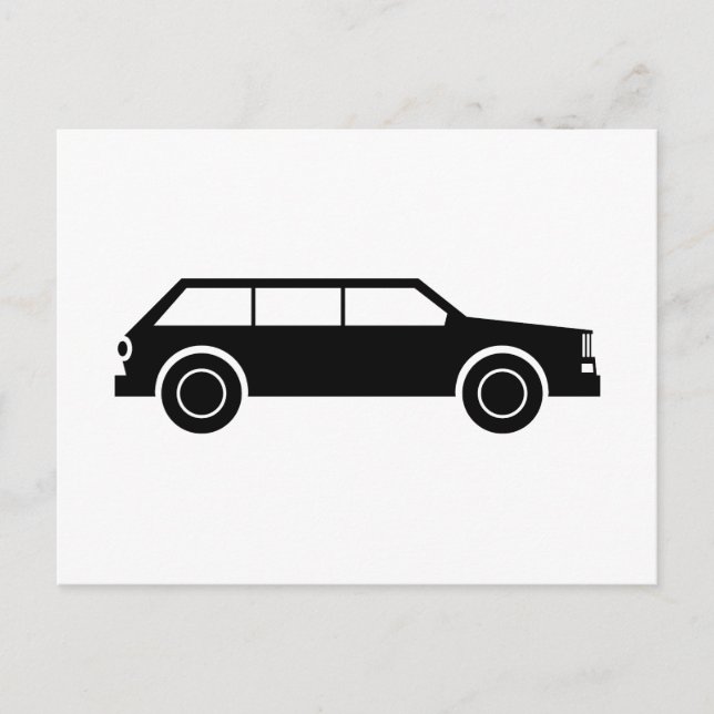 Carte Postale Voiture noire (Devant)