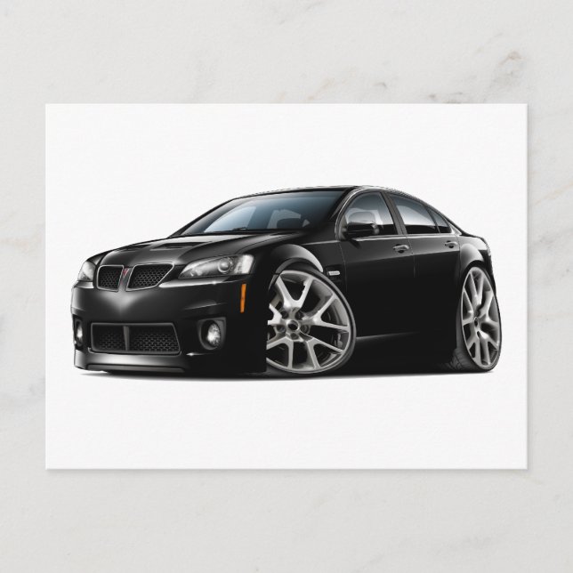 Carte Postale Voiture Noire Pontiac G8 GXP (Devant)