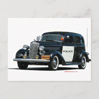 Carte Postale Voiture_Police_Ancienne_Classique