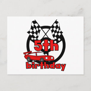 Carte Postale Voiture Racing 5e Anniversaire Tshirts et cadeaux