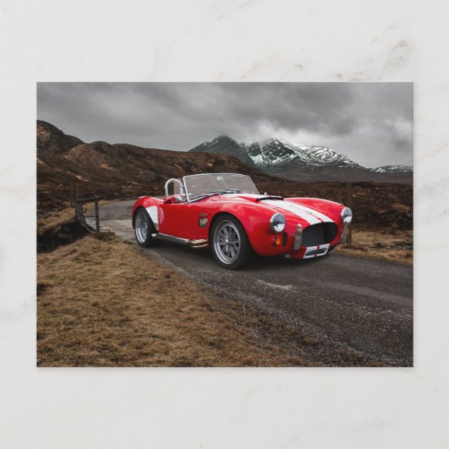 Carte postale Voiture Red Sports (Devant)