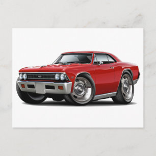 Carte Postale Voiture rouge Chevelle 1966