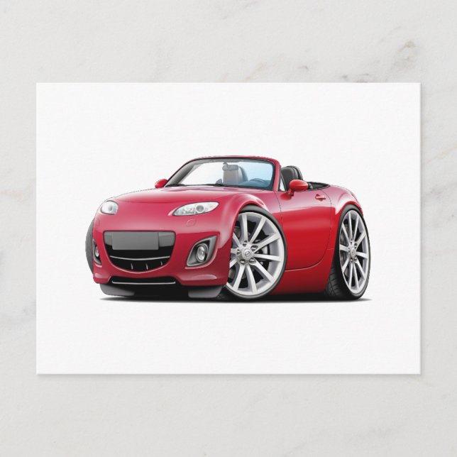 Carte Postale Voiture Rouge Miata 2009-13 (Devant)