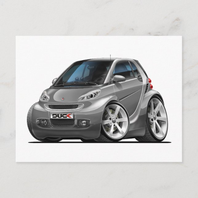 Carte Postale Voiture Smart Grey (Devant)