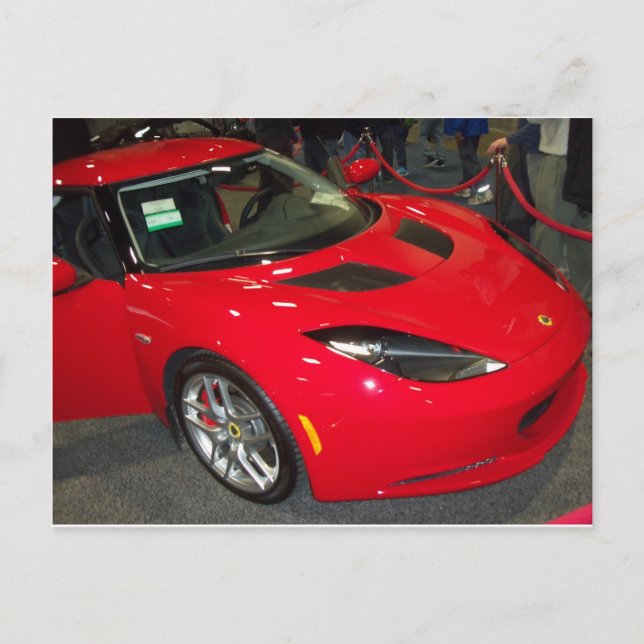 Carte Postale Voiture sport rouge (Devant)